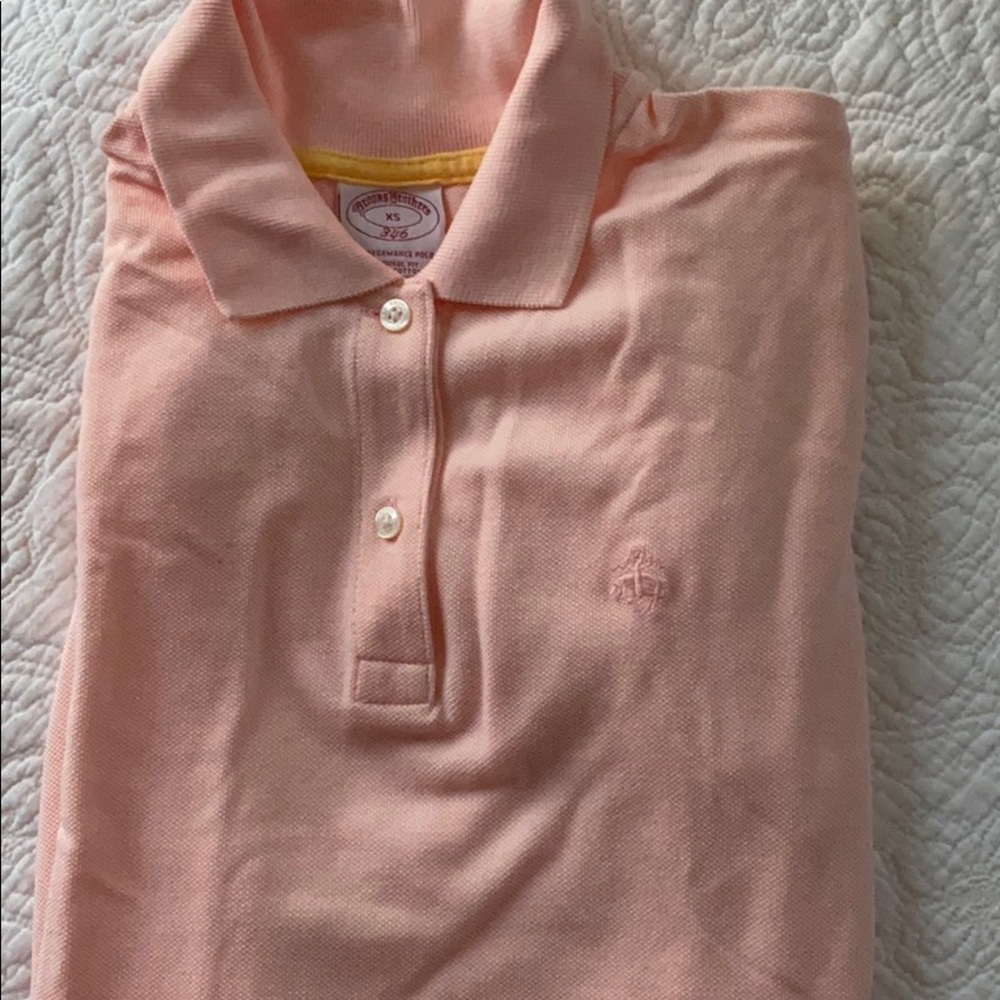Brooks Brothers Short Sleeve Salmon Polo